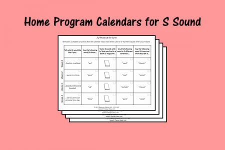 Home Program Calendars for S Sound