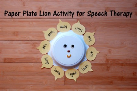 Paper Plate Lion Activity for Speech Therapy