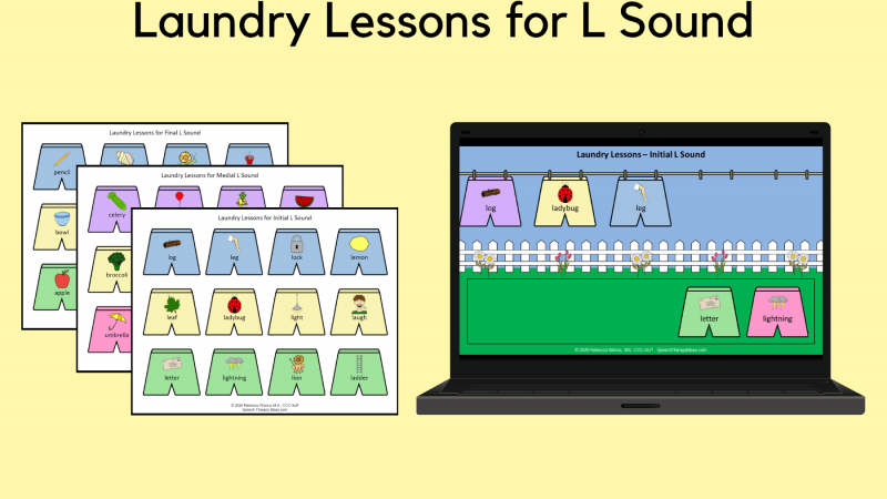 Laundry Lessons Activity For L Sound