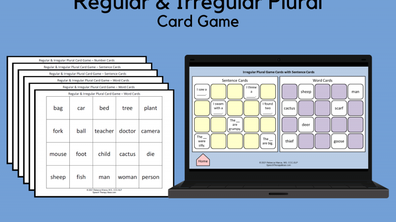 Regular & Irregular Plural Card Game