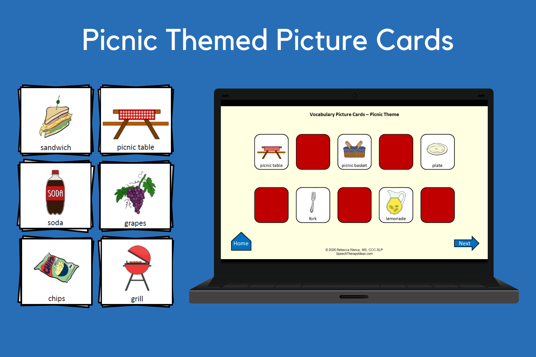 Picnic Themed Picture Cards