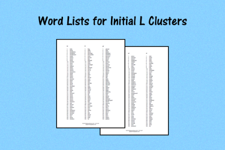 Word Lists for Initial L Clusters