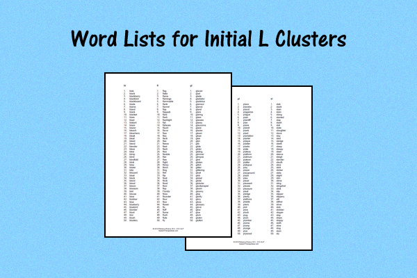 Word Lists For Initial L Clusters