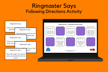 Ringmaster Says - Following Directions Activity