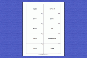 synonym game cards level 3