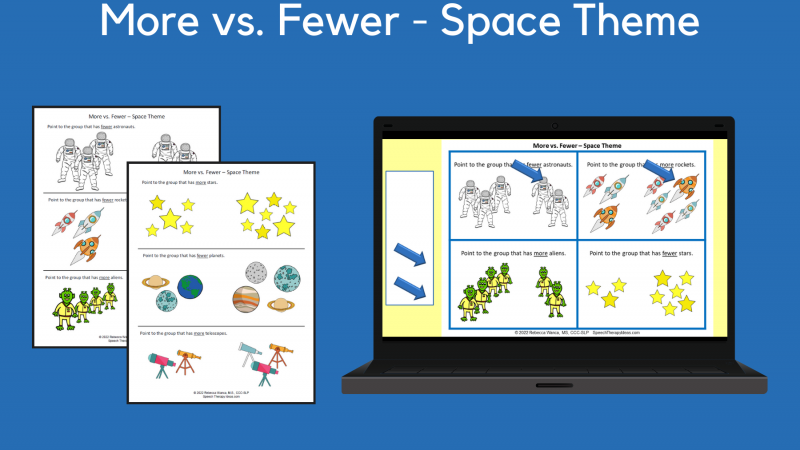 More Vs. Fewer Space Theme