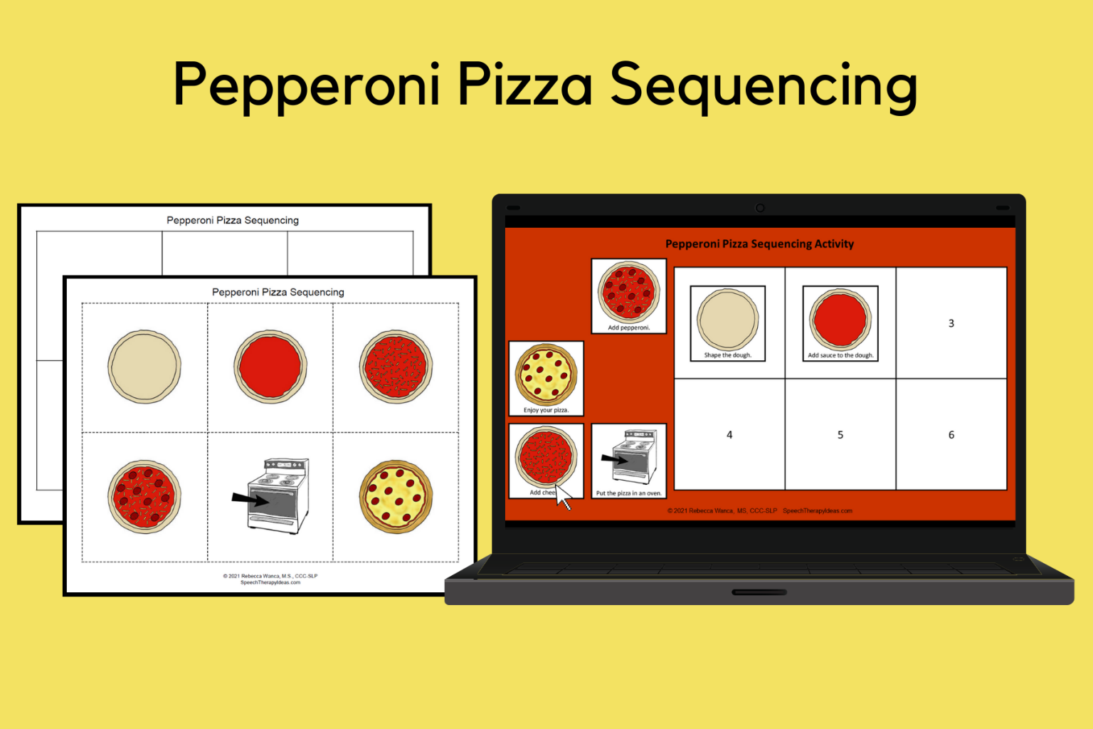 Pepperoni Pizza Sequencing Activity Speech Therapy Ideas