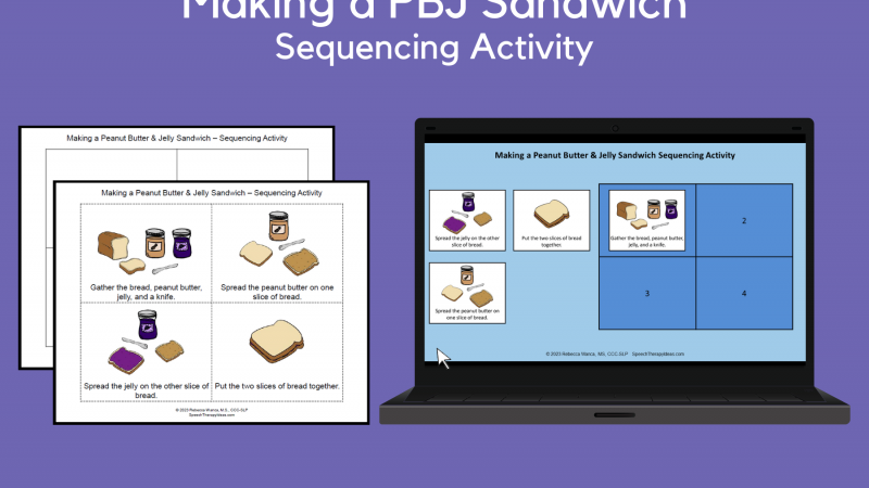 Peanut Butter And Jelly Sequencing Activity