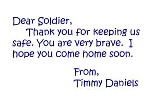 Dear Soldier Letter