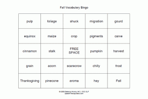 Fall Vocabulary