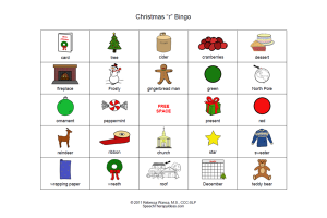 Christmas Bingo for R Sounds | Speech Therapy Ideas