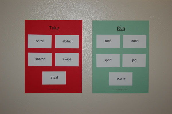 Vivid Verbs Cards and Sorting Pages