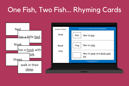 One Fish, Two Fish...Rhyming Cards