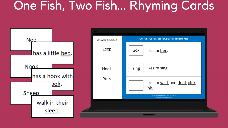 One Fish, Two Fish…Rhyming Cards