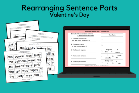 Rearranging Sentence Parts - Valentine's Day