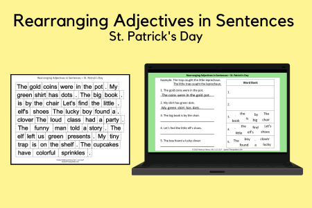 Rearranging Adjectives in Sentences - St. Patrick's Day