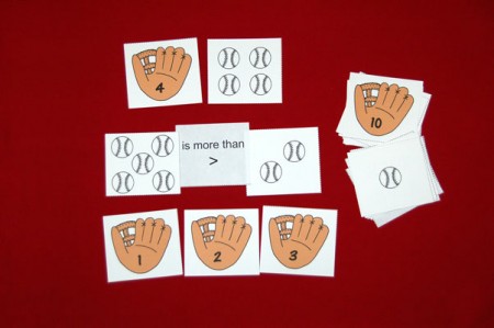 Baseball Cards for Number Matching, Sequencing, and Comparing