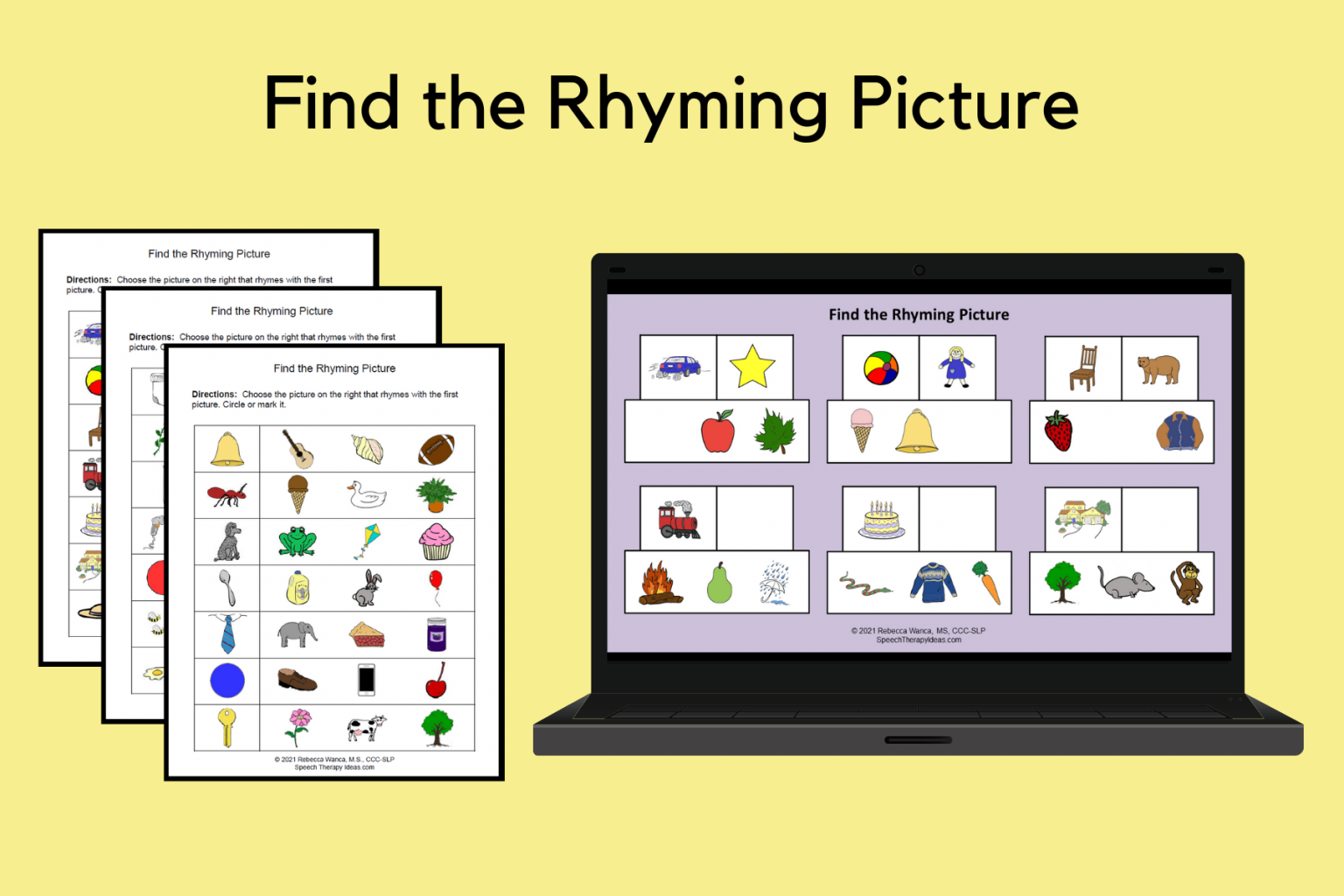 rhyming activities speech therapy