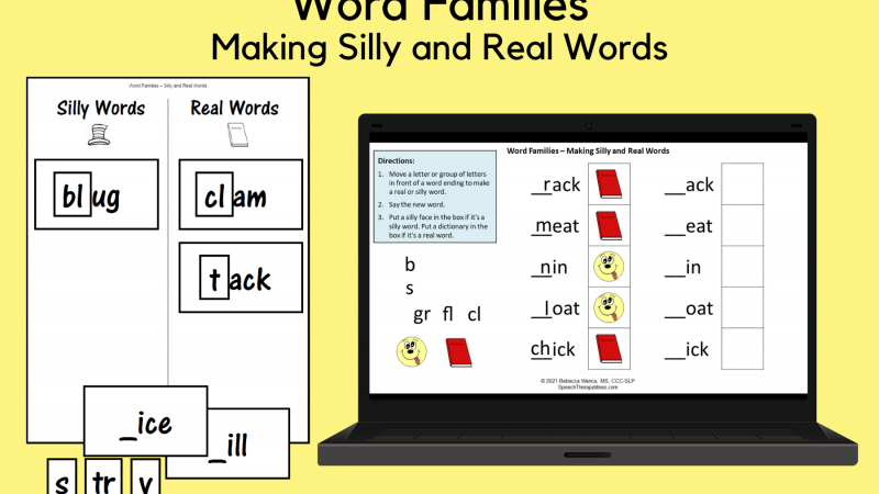 Word Families – Making Silly And Real Words