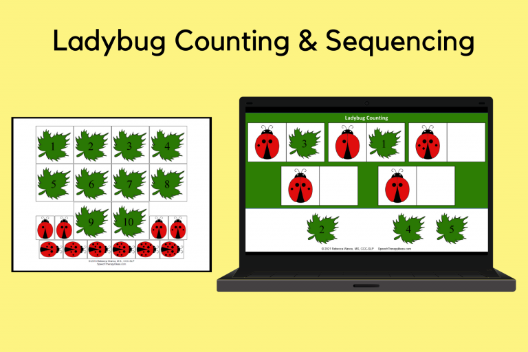 Ladybug Counting & Sequencing | Speech Therapy Ideas