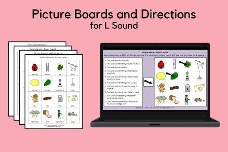 Picture Boards and Directions for L Sound