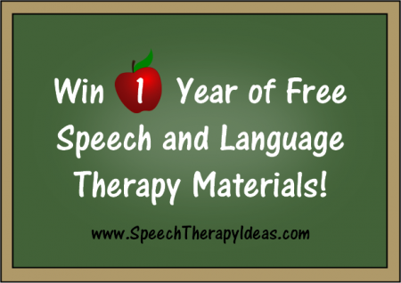 Win 1 Year of Free Speech and Language Therapy Materials!