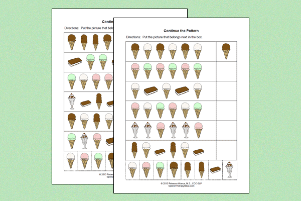 Practicing Patterns – Ice Cream Theme