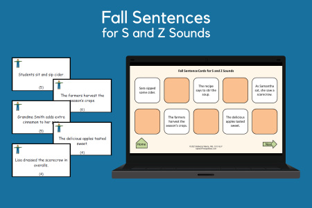 Fall Sentences for S and Z Sounds
