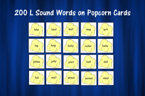 200 Popcorn Cards For L Sound