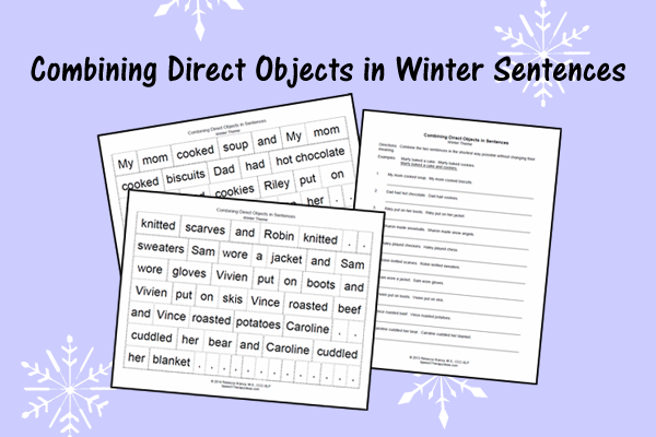 Combining Direct Objects In Winter Sentences