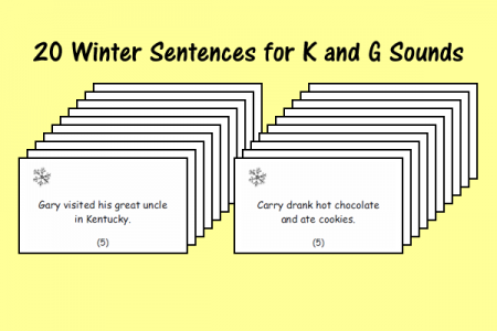 20 Winter Sentences for K and G Sounds