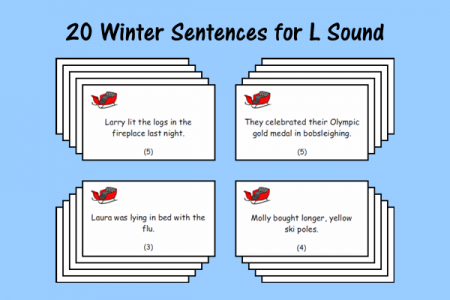 20 Winter Sentences for L Sound
