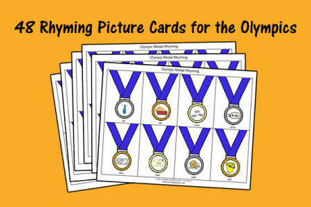 48 Rhyming Picture Cards for the Olympics