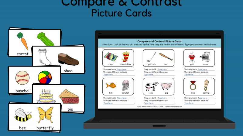 Compare And Contrast Picture Cards