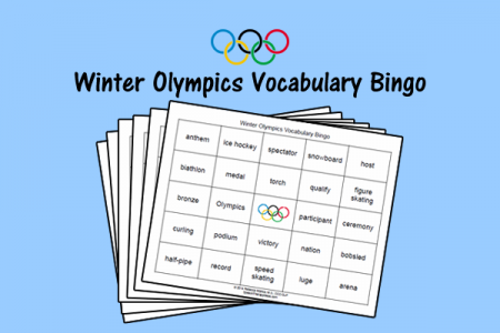 Winter Olympics Vocabulary Bingo