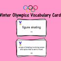 Winter Olympics Vocabulary Cards