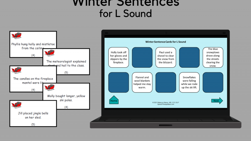 Winter Sentences For L Sound