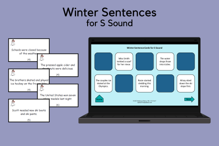 Winter Sentences for S Sound