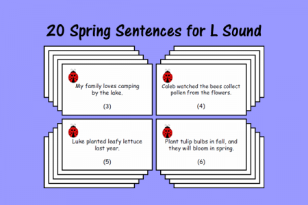 20 Spring Sentences for L Sound
