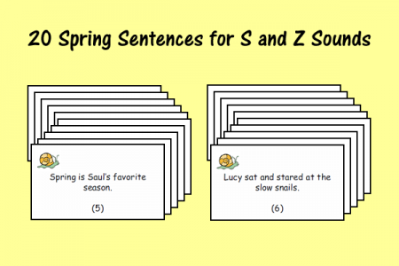 20 Spring Sentences for S and Z Sounds
