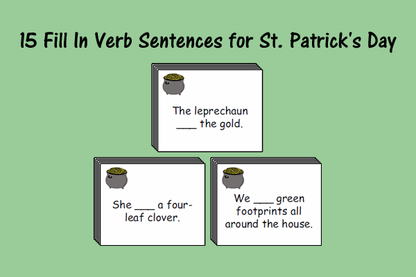 Fill In the Verb Sentences for St. Patrick’s Day