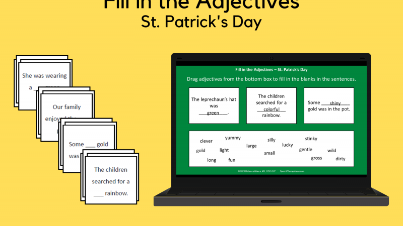 Fill In The Adjectives For St. Patrick’s Day