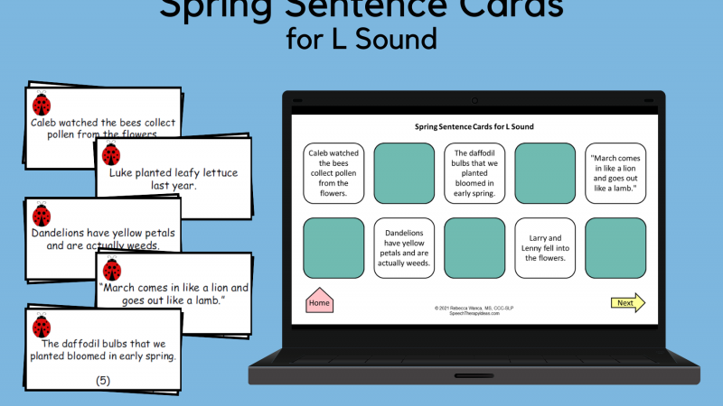 Spring Sentences For L Sound
