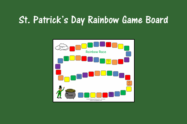 St. Patrick’s Day Rainbow Game Board