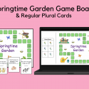 Springtime Garden Game Board & Regular Plural Cards