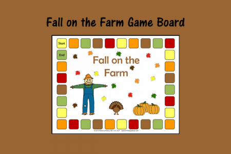 Fall on the Farm Game Board