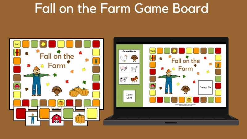 Fall On The Farm Game Board