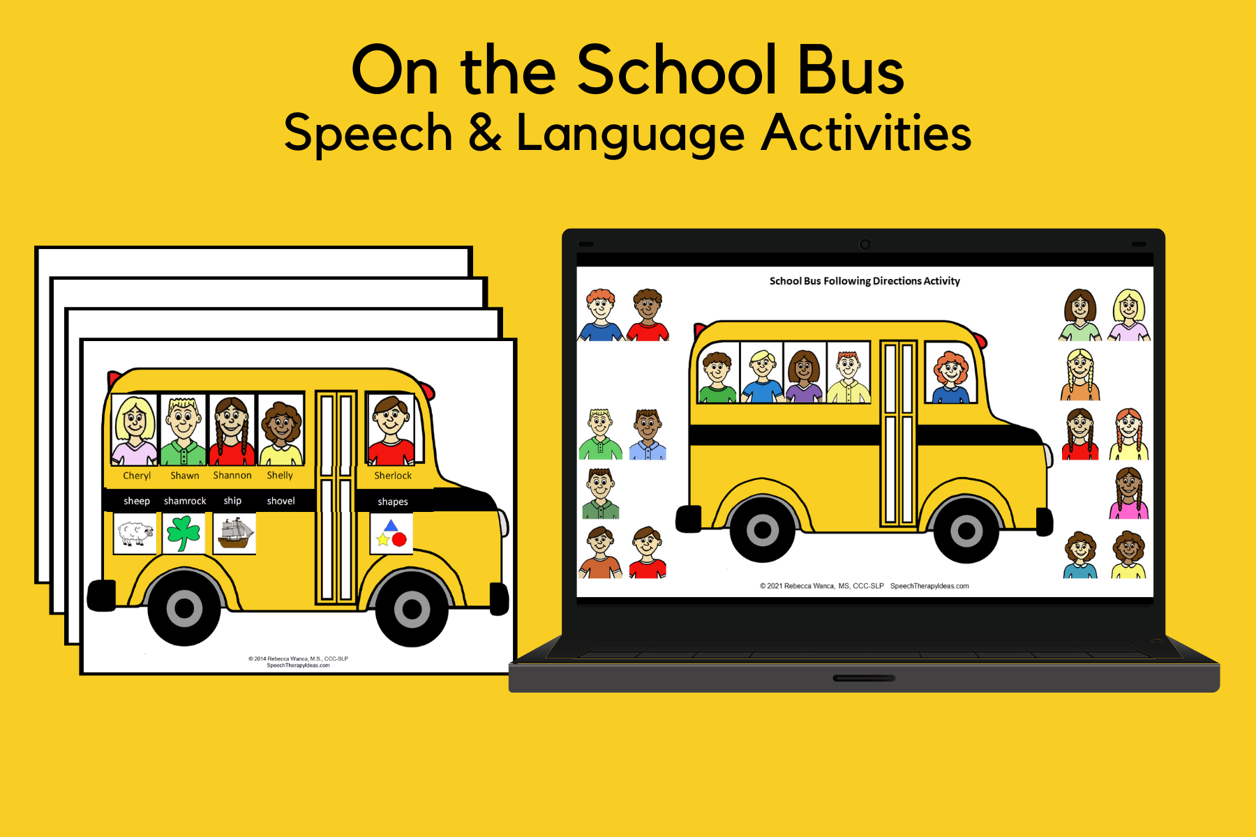 On the School Bus – Speech and Language Therapy Activity