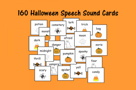 Halloween Speech Sound Cards