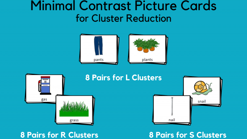 Minimal Contrast Picture Cards For Cluster Reduction